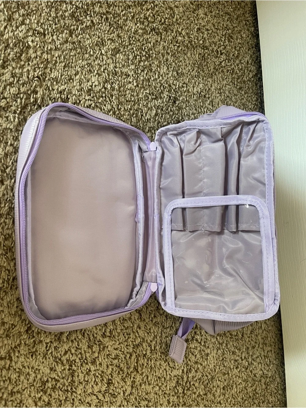 Fancii Lavender Cosmetic Wristlet Pouch with Strap